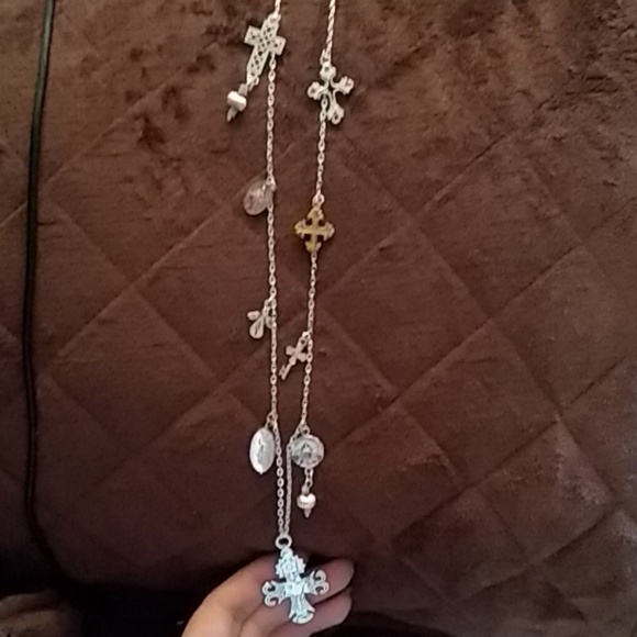 Crosses charm necklace 32" length customizable - Picture 5 of 8